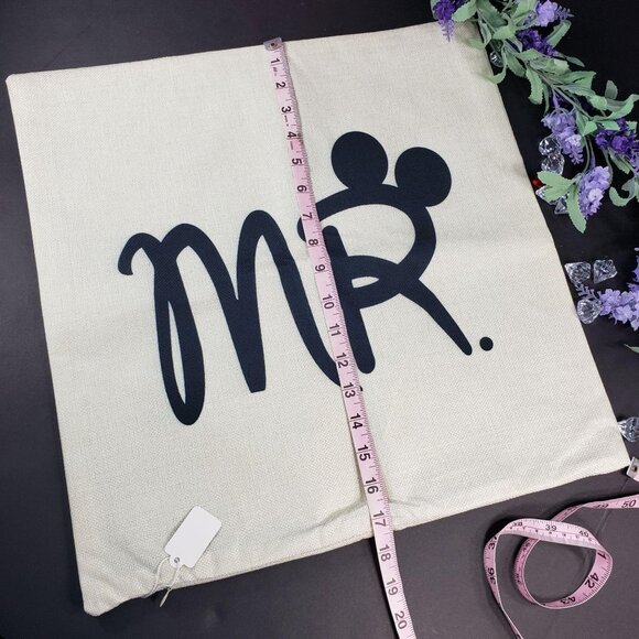 Mr Mickey Pillowcase Mouse Accent Wedding Decor Throw Sham Pillow Cushion Cover - Picture 6 of 12